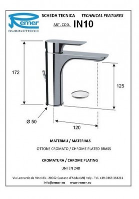 INFINI LAVABO; Robinet mitigeur salle de bain salle de bain pour lavabo et vasque INFINI chromé