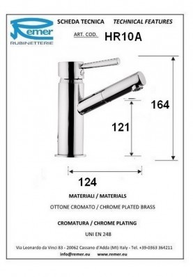 ERMESSE LAVABO VID CLIC CLAC; Robinet mitigeur salle de bain avec vidage clic clac pour lavabo et vasque ERMESSE chromé