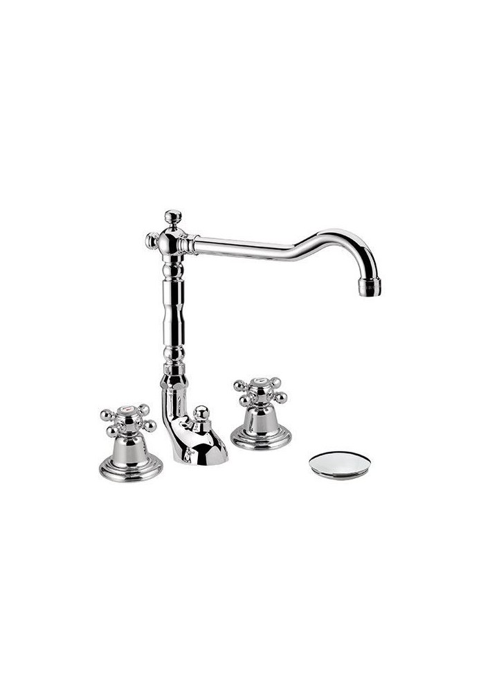 MELANGEUR LAV 3 TROUS LIBERTY CHR; Robinet mélangeur 3 trous salle de bain pour lavabo et vasque LIBERTY chromé