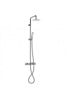 COLONNE THERMO ELEGANCE D25 SLIM ; Colonne de douche murale thermostatique corps froid ELEGANCE D25 Slim chromé