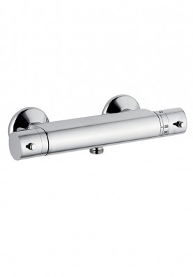 MINIMAL THERMOSTATIQUE DOUCHE ; Robinet mitigeur thermostatique salle de bain pour douche mural nu MINIMAL chrome