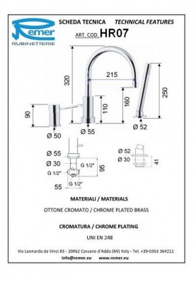 ERMESSE BORD DE BAIGNOIRE 3 TROUS; Robinet mitigeur 3 Trous salle de bain pour baignoire ERMESSE chrome