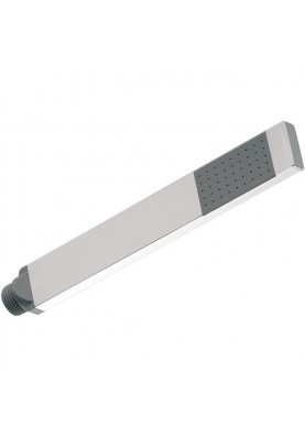 POMMEAU DE DOUCHE RECTAN METAL 1 JET ANTICALCAIRE CHR; Pommeau de douche 1 jet anticalcaire RECTANGLE METAL chromé