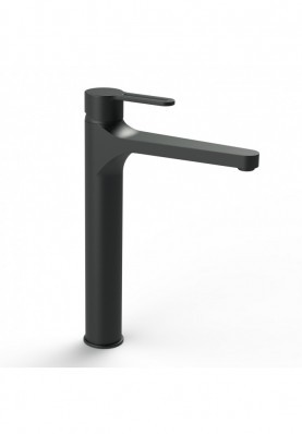 WINTER LAVABO SURELEVE NOIR MAT; Robinet mitigeur salle de bain haut sans vidage pour lavabo et vasque WINTER noir mat