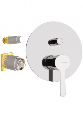 MINIMAL2 DOUCHE 2 VOIES CHR; Robinet mitigeur salle de bain pour douche encastré 2 fonctions MINIMAL2 chrome