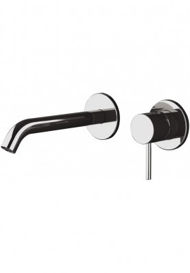 SUITE LAVABO 2 TROUS CHROME; Robinet mitigeur salle de bain mural pour lavabo et vasque SUITE chromé